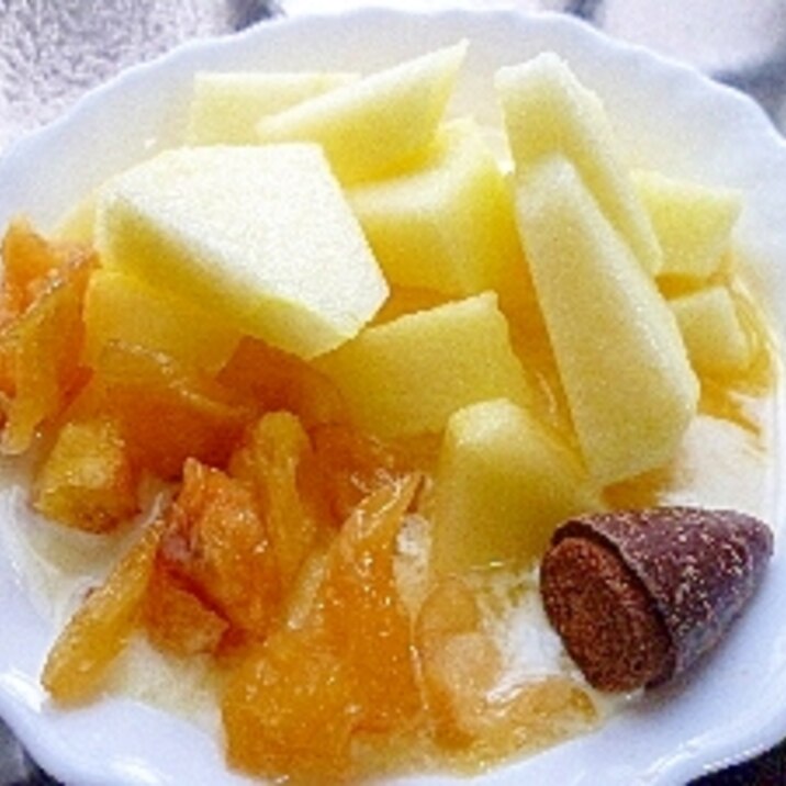 ドライアップル＆林檎＆フルーティカルピス豆乳YG